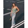 image:imageTrendy Queen Tank Tops Womens Camisole Sleeveless Spaghetti Strap Cami ShirtsSage Green