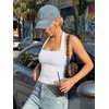 image:imageTrendy Queen Womens Halter Tank Tops  Square Neck Sleeveless Going Out amp Vacation TopsWhite