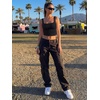 image:imageTrendy Queen Womens Square Neck Crop Tank Top Double Lined Basic Going Out TopsBlack