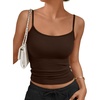 image:imageTrendy Queen Tank Tops Womens Camisole Sleeveless Spaghetti Strap Cami ShirtsCoffee