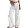 image:imageTrendy Queen Womens High Waisted Wide Leg Barrel Jeans Stretch Baggy Flare Denim PantsWhite