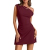 image:imageTrendy Queen Womens Off The Shoulder Dresses Mini Summer 2026 Going Out Bodycon Sexy Party Club Spring Fashion OutfitsWine