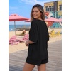 image:imageTrendy Queen 2 Piece Sets for Women Summer 2026 Lounge Short Set V Neck Oversized Top amp Loose Fit Shorts with PocketsBlack