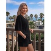 image:imageTrendy Queen 2 Piece Sets for Women Summer 2026 Lounge Short Set V Neck Oversized Top amp Loose Fit Shorts with PocketsBlack