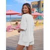image:imageTrendy Queen 2 Piece Sets for Women Summer 2026 Lounge Short Set V Neck Oversized Top amp Loose Fit Shorts with PocketsGrey