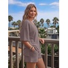 image:imageTrendy Queen 2 Piece Sets for Women Summer 2026 Lounge Short Set V Neck Oversized Top amp Loose Fit Shorts with PocketsRose Taupe