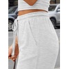 image:imageTrendy Queen 2 Piece Vacation Outfits for Women Summer Travel Outfits 2026 Spring Fashion Tube Tops Wide Leg PantsOatmeal Grey