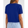 image:imageTrendy Queen Cropped Short Sleeve Cardigan Sweaters for Women Summer Lightweight Spring Outfits Y2k Fashion Clothes 2026Royal Blue