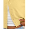 image:imageTrendy Queen Cropped Short Sleeve Cardigan Sweaters for Women Summer Lightweight Spring Outfits Y2k Fashion Clothes 2026Yellow