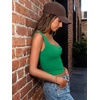 image:imageTrendy Queen Sweetheart Neck Bustier Going Out Tops Double Lined Backless Crop Summer Tank TopGreen