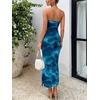 image:imageTrendy Queen Women Strapless Tube Dress Summer Beach Vacation Outfits Maxi Party Bodycon Dresses 2026 Wedding Guest ClothesPrint Blue