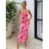 image:imageTrendy Queen Women Strapless Tube Dress Summer Beach Vacation Outfits Maxi Party Bodycon Dresses 2026 Wedding Guest ClothesPrint Pink