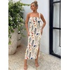 image:imageTrendy Queen Women Strapless Tube Dress Summer Beach Vacation Outfits Maxi Party Bodycon Dresses 2026 Wedding Guest ClothesPrint White