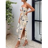 image:imageTrendy Queen Women Strapless Tube Dress Summer Beach Vacation Outfits Maxi Party Bodycon Dresses 2026 Wedding Guest ClothesPrint White