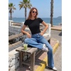 image:imageTrendy Queen Womens Double Lined Short Sleeve Tops Compression Shirt for Summer Going Out WorkoutBlack