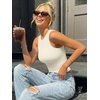image:imageTrendy Queen Womens Double Lined Sleeveless Tank Tops Workout 2026 Summer ClothesApricot