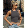 image:imageTrendy Queen Womens Double Lined Sleeveless Tank Tops Workout 2026 Summer ClothesGray