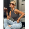 image:imageTrendy Queen Womens Double Lined Sleeveless Tank Tops Workout 2026 Summer ClothesGray