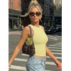image:imageTrendy Queen Womens Double Lined Sleeveless Tank Tops Workout 2026 Summer ClothesLight Yellow