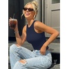 image:imageTrendy Queen Womens Double Lined Sleeveless Tank Tops Workout 2026 Summer ClothesNavy Blue