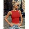 image:imageTrendy Queen Womens Double Lined Sleeveless Tank Tops Workout 2026 Summer ClothesRed