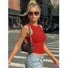 image:imageTrendy Queen Womens Double Lined Sleeveless Tank Tops Workout 2026 Summer ClothesRed