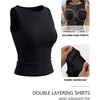 image:imageTrendy Queen Womens Double Lined Tank Tops Boat Neck Sleeveless Layering Workout Shirts Going Out Tops for SummerBlack