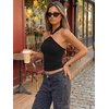 image:imageTrendy Queen Womens Halter Crop Tops Tie Backless Y2K Sexy Going Out Tank TopBlack