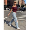 image:imageTrendy Queen Womens Off The Shoulder Short Sleeve Y2k Tops Going Out Crop TShirts 2026 Cute Summer ClothesBurgundy