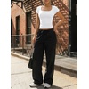 image:imageTrendy Queen Womens Short Sleeve Square Neck Basic T Shirts Slim Fit Crop Y2k TeeWhite