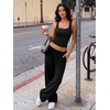 image:imageTrendy Queen Womens Square Neck Tank TopsSoft and Comfort Fabric Summer Basic ClothingBlack