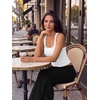 image:imageTrendy Queen Womens Square Neck Tank TopsSoft and Comfort Fabric Summer Basic ClothingWhite