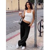 image:imageTrendy Queen Womens Square Neck Tank TopsSoft and Comfort Fabric Summer Basic ClothingWhite