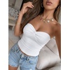 image:imageTrendy Queen Womens Strapless Tube Tops Bandeau Cute Summer Crop Tops Beach Vacation Outfits Spring Fashion Clothes 2026White