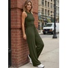 image:imageTrendy Queen Womens Summer 2 Piece Lounge Set Tank Top Wide Leg Pants Pockets 2026Army Green