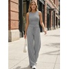 image:imageTrendy Queen Womens Summer 2 Piece Lounge Set Tank Top Wide Leg Pants Pockets 2026Grey