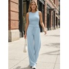 image:imageTrendy Queen Womens Summer 2 Piece Lounge Set Tank Top Wide Leg Pants Pockets 2026Light Blue