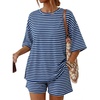 Striped Blue White
